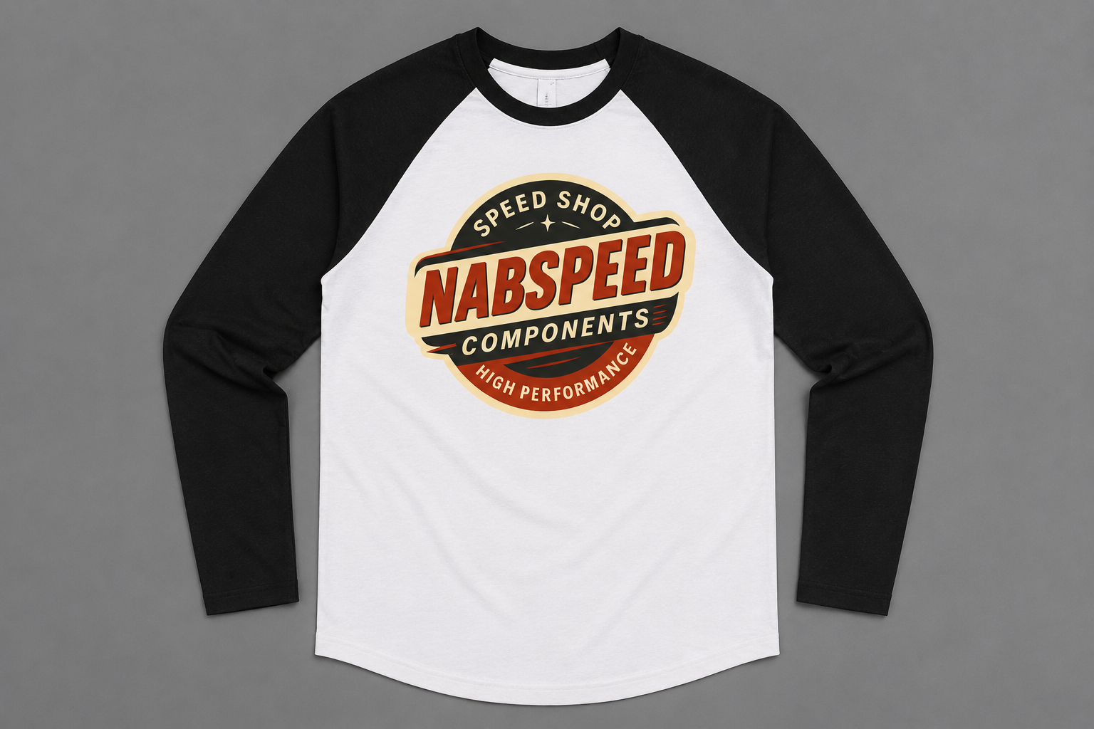 Nabspeed "Speedshop" long sleeve baseball tshirt