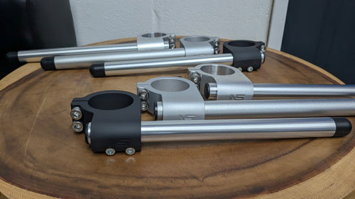 50mm billet aluminium flat clip on handlebars "Brute style"
